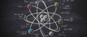 physics molecules with equations and formulaes representing Physics MDCAT