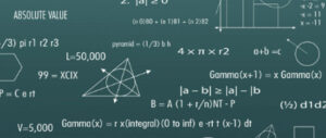 Handwritten mathematical equations on a board symbolizing test series mathematics part-1