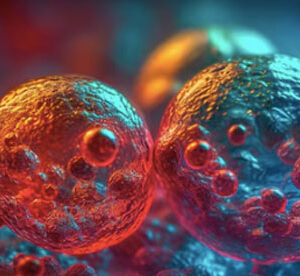 3D illustration of biological cells, showing cellular structures and vibrant colors, representing biology and microscopic life to symbolize FSc biology Part-1 course