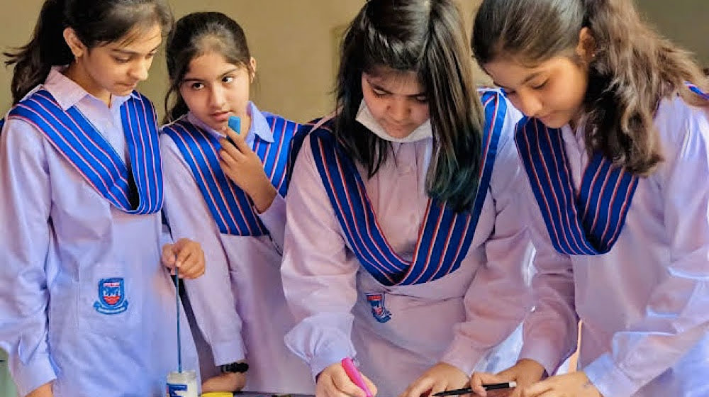 image of female school students