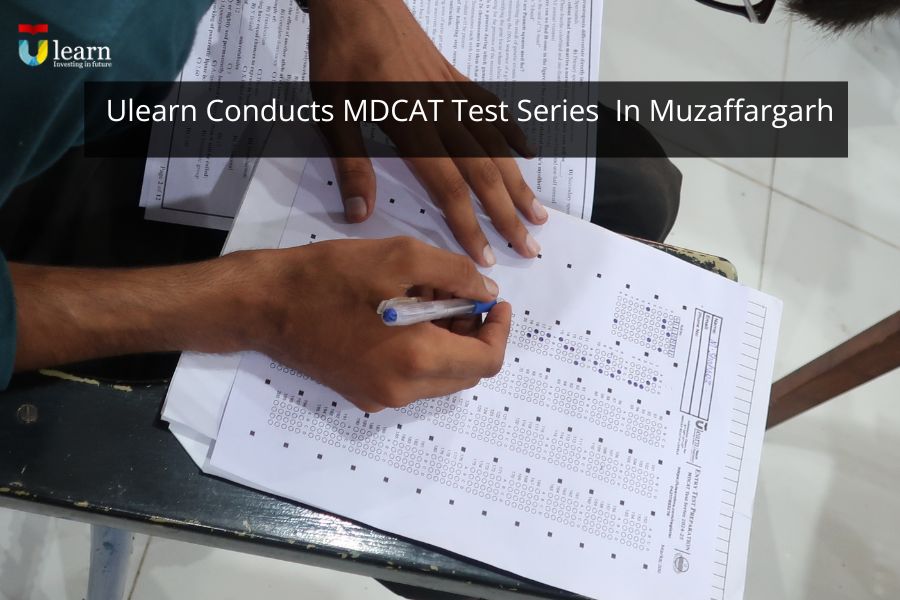 image of students solving bubble sheets of mdcat test series in muzaffargarh